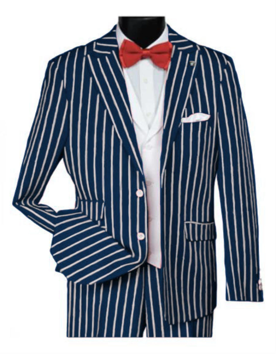 Traje Gangster Naval de los Años 20: Elegancia Intemporal, Estilo Audaz, ¡Imprescindible para el Caballero Moderno!